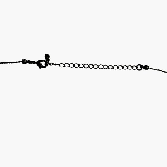 Black Beaded Necklace Faceted Beads Long Art Deco Flapper - Picture 8 of 8